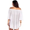 Women's Plus Size Off the Shoulder Cover Up Tunic - Always for Me - 3 of 4
