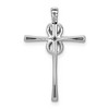 Black Bow Jewelry 14k White Gold 0.04 Ctw Diamond Infinity Cross Slide Pendant, 16x26mm - 3 of 4