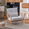 INFURNIC Accent Chairs Mid Century Modern Arm Chair with Pillow Upholstered Reading Chair for Living Room Bedroom, Gray, 24.8"*28.74"*30.31" - 4 of 4