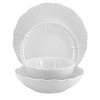 Elama Millie 16 Piece Double Bowl Porcelain Dinnerware Set in White - 2 of 4