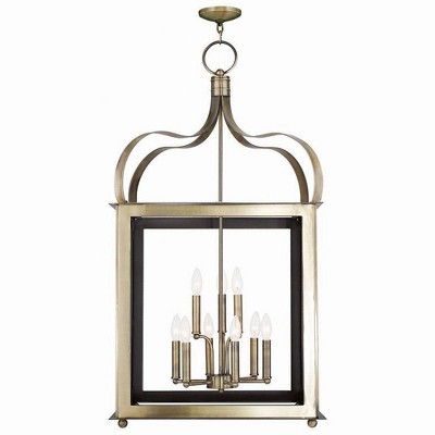 Livex Lighting Garfield 9 - Light Pendant in  Antique Brass