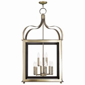 Livex Lighting Garfield 9 - Light Pendant in  Antique Brass - 1 of 3