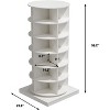 6-Tier Rotating Shoe Rack Tower, 360¡ã Spinning Free Standing Shoe Organizer for Entryway, Holds 24 Pairs, Circular Shoe Shelf Storage, White - 2 of 4
