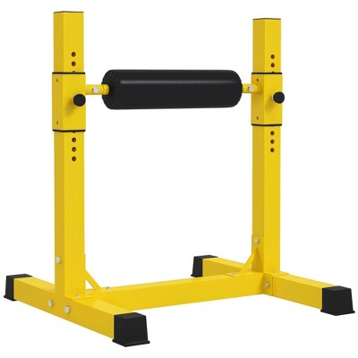 Soozier 12-Level Bulgarian Split Squat Stand, Strength Training Leg Machine Squat Rack