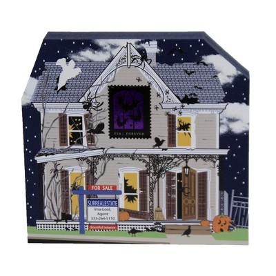 Cats Meow Village 4.75" Haunted House For Sale Agent 2020 Ghost Bats Spiders  -  Decorative Figurines