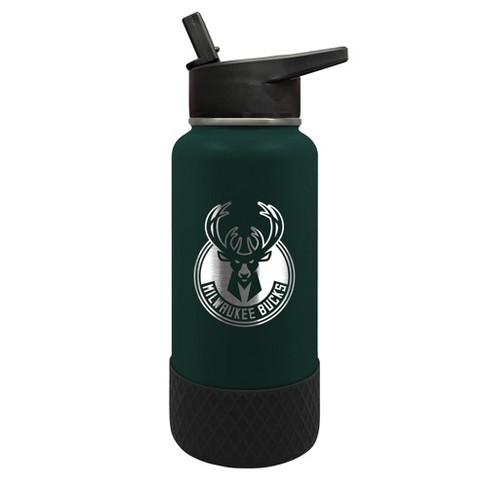 BLACC Bottle Officially Licensed NBA Milwaukee Bucks Stainless Steel  Insulated Water Bottle | 25oz Basketball Thermos