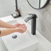 BWE Waterfall Single Hole Single Handle Bathroom Vessel Sink Faucet With Supply Hose - 4 of 4