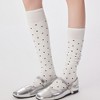Anna-Kaci Women's 2-Pair Knee-High Socks with Classic Polka Dot Pattern Soft Stretch Fabric Perfect for Gifting and Everyday Wear - 2 of 4