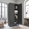 ACEPANO 61.02 in. H Metal Double-Door Storage Cabinet with Doors and Adjustable Shelves-Black - 2 of 4