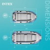 Intex Excursion Inflatable Rafting Fishing 4 Person Boat w/ Oars & Pump (2 Pack) - 4 of 4