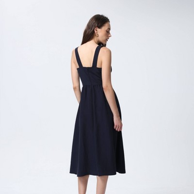 Женские платья A New Day Women's Midi Dress - A New Day™ Navy Blue XXL — фото 2