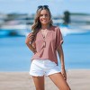 Women's Chic Button-Up Blouse for Casual Summer Style - Cupshe - 4 of 4