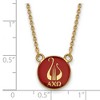 Black Bow Jewelry 14k Yellow Gold Plated Sterling Silver Alpha Chi Omega Greek Life Necklace 18 Inch - 2 of 4