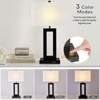 LamQee Touch Control Table Lamps Set of 2 Bedside Lamp with 2 USB Charging Ports 3-Way Dimmable Modern Nightstand Lamp - 4 of 4