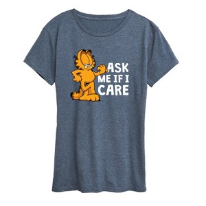 Women's - Garfield - Ask Me If I Care Short Sleeve Graphic T-Shirt - 1 of 4