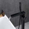 BWE Single-Handle Freestanding Floor Roman Tub Faucet Bathtub Filler with Hand Shower in Matte Black - image 3 of 4