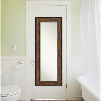 Bronze Full Length Rectangular Mirror with Matte Black Edge