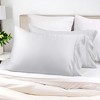 300 Thread Count Rayon From Bamboo Solid Set of 2 Pillowcase Set by Blue Nile Mills - 2 of 4