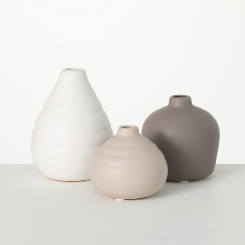 Sullivans Modern Vase Set of 3, 5H, 4H, 3H, Multicolored