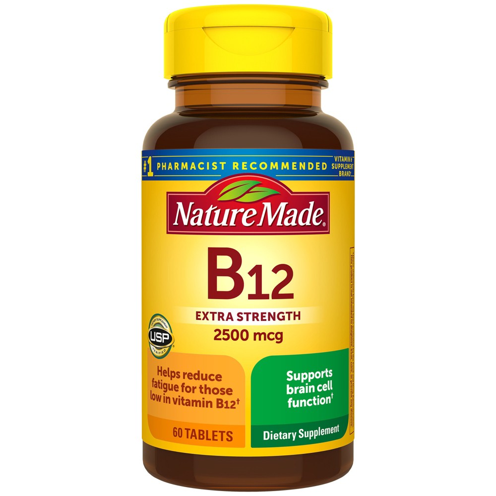 Photos - Vitamins & Minerals Extra Nature Made  Strength Vitamin B12 2500 mcg Tablets for Energy Metabol 