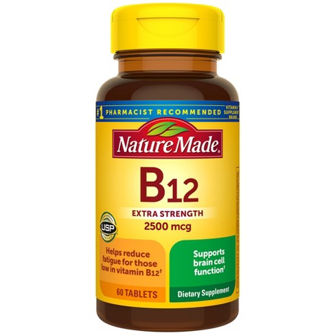 Nature Made Extra Strength Vitamin B12 2500 mcg Tablets for Energy Metabolism Support - 60ct - image 1 of 4