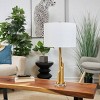 28"x15" Metal Accent Lamp - Olivia & May: Gold Finish, Cream Linen Shade, No Assembly Required - 3 of 4