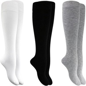 3 Pairs Women's Bamboo Knee High Seamless Dress Socks – Soft & Moisture-Wicking - 1 of 1