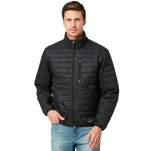 Free Country Mens Classic Fit Long Sleeve Puffer Jacket - Black Small ...