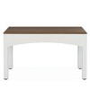 Resenkos Dining Table, Living Room Table,Extendable Dining Table, Farmhouse Kitchen Table for 6-10 people,Brown & White - 3 of 4