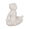 Sagebrook Home 7" Ceramic Yoga Cat Sculpture - Contemporary White Table Decor For Home, Office, Yoga Studio, Spa - Yoga Lover Gift Idea - 2 of 4