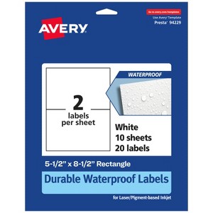 Avery Durable Waterproof Rectangle Labels, 5.5" x 8.5" - 1 of 4