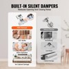 VEVOR Cabinet Hinges, 60 Packs Partial Overlay Kitchen Cabinet Door Hinges, 105 Degree Opening Angel Soft Close Concealed Cupboard Hinges, Silver - 4 of 4
