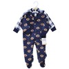 Hudson Baby Infant Boys Plush Sleep and Play, Football - 2 of 4