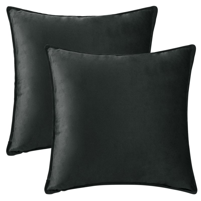 Unique Bargains Velvet Throw Home Decor Solid Couch Sofa Living Room Pillow Covers, 1 of 6