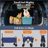 Collapsible Wagon Cart with 5" All-Terrain Wheels, 380LB Capacity Foldable Utility Cart with Drink Holders for Grocery, Beach, Camping, Sports - 4 of 4