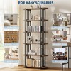 71 Inch Tall Industrial Bookshelf, Freestanding 6-Tier Book Shelf, Metal Frame Open Bookshelves and Bookcases, Large Storage Rack Display Shelf - 3 of 4
