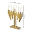Vintiquewise Modern 9-Branch Hanukkah Menorah with LED Candles in Sleek Finish, Decorative Centerpiece and Meaningful Gift for Hanukkah, Gold - 4 of 4