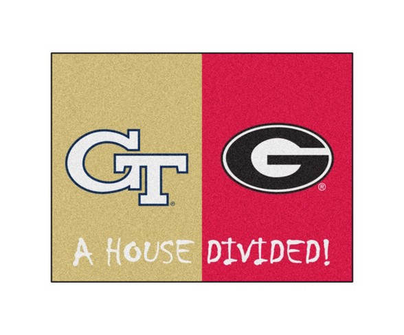 NCAA 33.75"x42.5" House Divided Rug Georgia Tech -Georgia