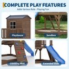 Brown 2-Story Outdoor Playhouse with Slide & Sandbox ¨C Elevated Cedar Wooden Kids Playhouse (1-Pack) - 3 of 4