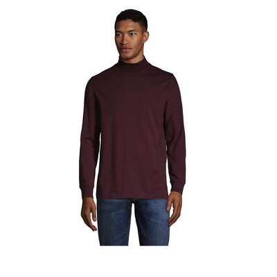 Lands End Men s Super t Mock Turtleneck Large Aged Wine Target