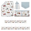 Sweet Jojo Designs 6p Boy Crib Bedding + BreathableBaby Breathable Mesh Liner Anti Bumper Pad Construction Truck White Red Blue - 2 of 4