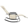 vidaXL Sun Lounger Textilene Cream and Gray - 3 of 4
