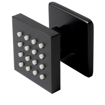 ALFI Black Matte 2 Inches Square Adjustable Shower Body Spray