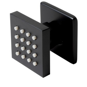 ALFI Black Matte 2 Inches Square Adjustable Shower Body Spray - 1 of 4