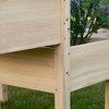Gulches 34" Natural Two-Tier Raised Garden Bed for Vegetables, Herbs, and Flowers - 4 of 4
