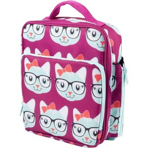 Bentology Insulated Lunch Box w Snack Pocket & Water Bottle Holder - Boys or Kids Lunchbox Tote Keeps Food Hotter or Colder Longer - Reusable Bag Fits - 1 of 4