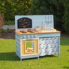 Costway Play Kitchen for Kids Wooden Toy Kitchen Playset with Removable Circulation Faucet - 2 of 4