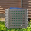 SEVOBAL Garden Fences and Gates 3 Panel Outdoor Air Conditioner Fence Screen, Outside Wood Privacy Fence, Backyard Garden Patio, Black, 32"*32"*38" - 4 of 4