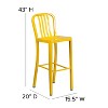 Flash Furniture Commercial Grade 30" High Metal Indoor-Outdoor Barstool with Vertical Slat Back - 4 of 4