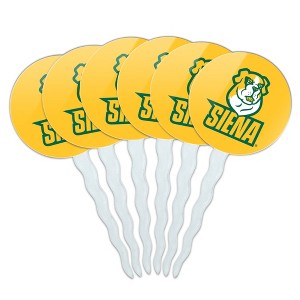 Siena College Primary Logo Cupcake Picks Toppers Decoration Set of 6 - 1 of 4